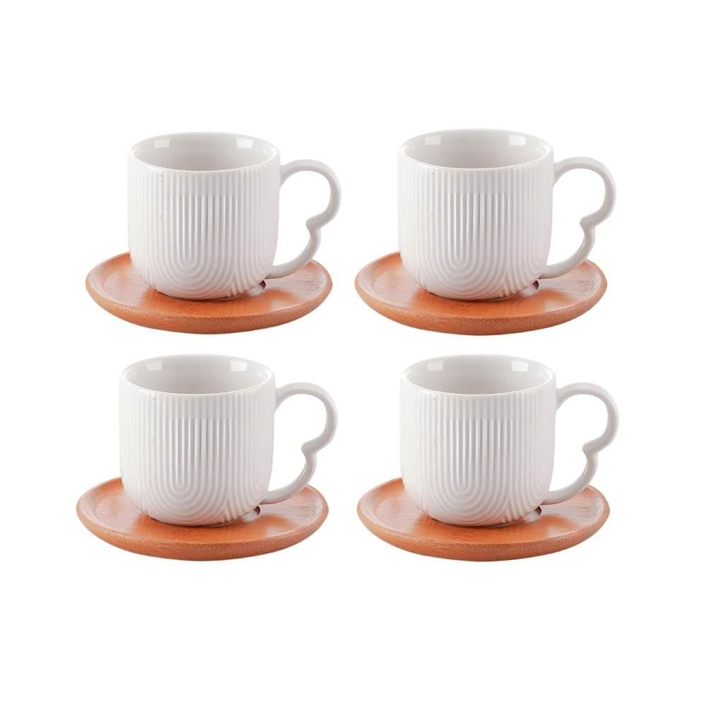 Jogo de Xícaras de Café Oasis Hauskraft 8 Peças - Branco