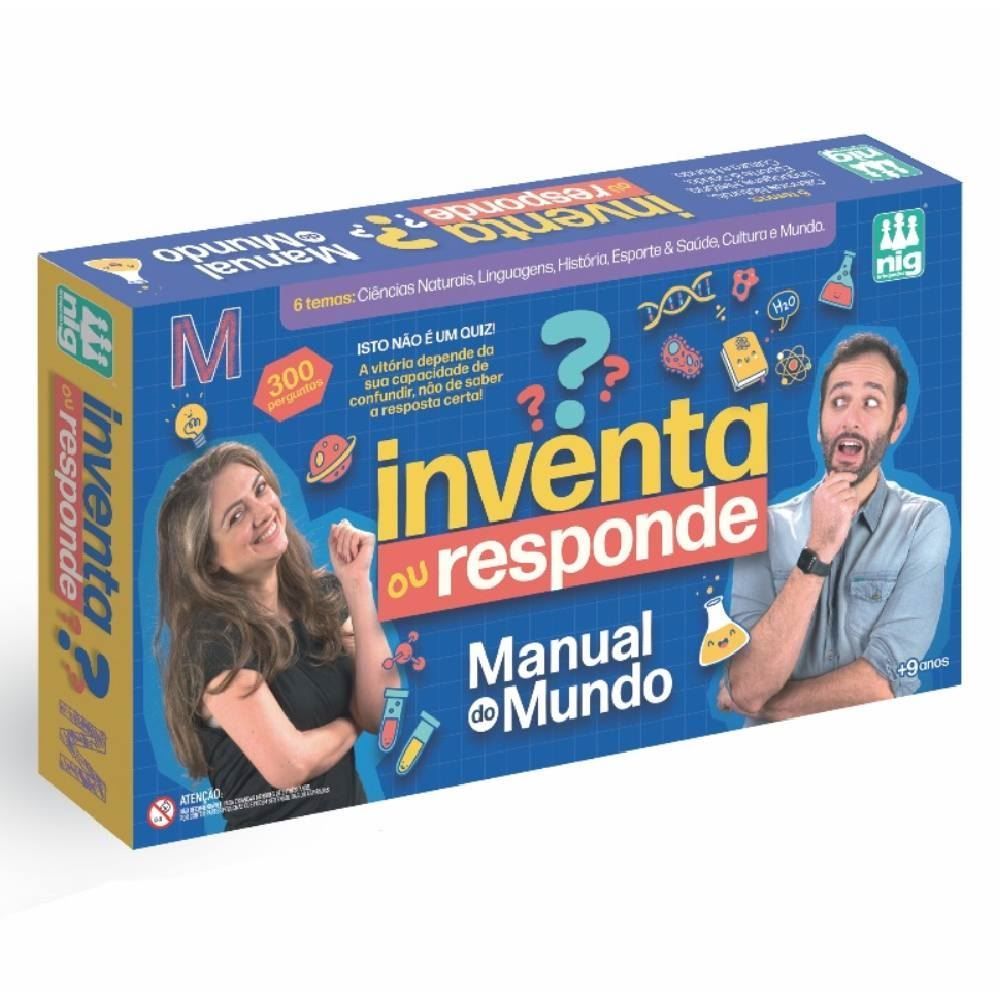 Jogo Inventa Ou Responde Manual do Mundo Nig Brinquedos - 1641