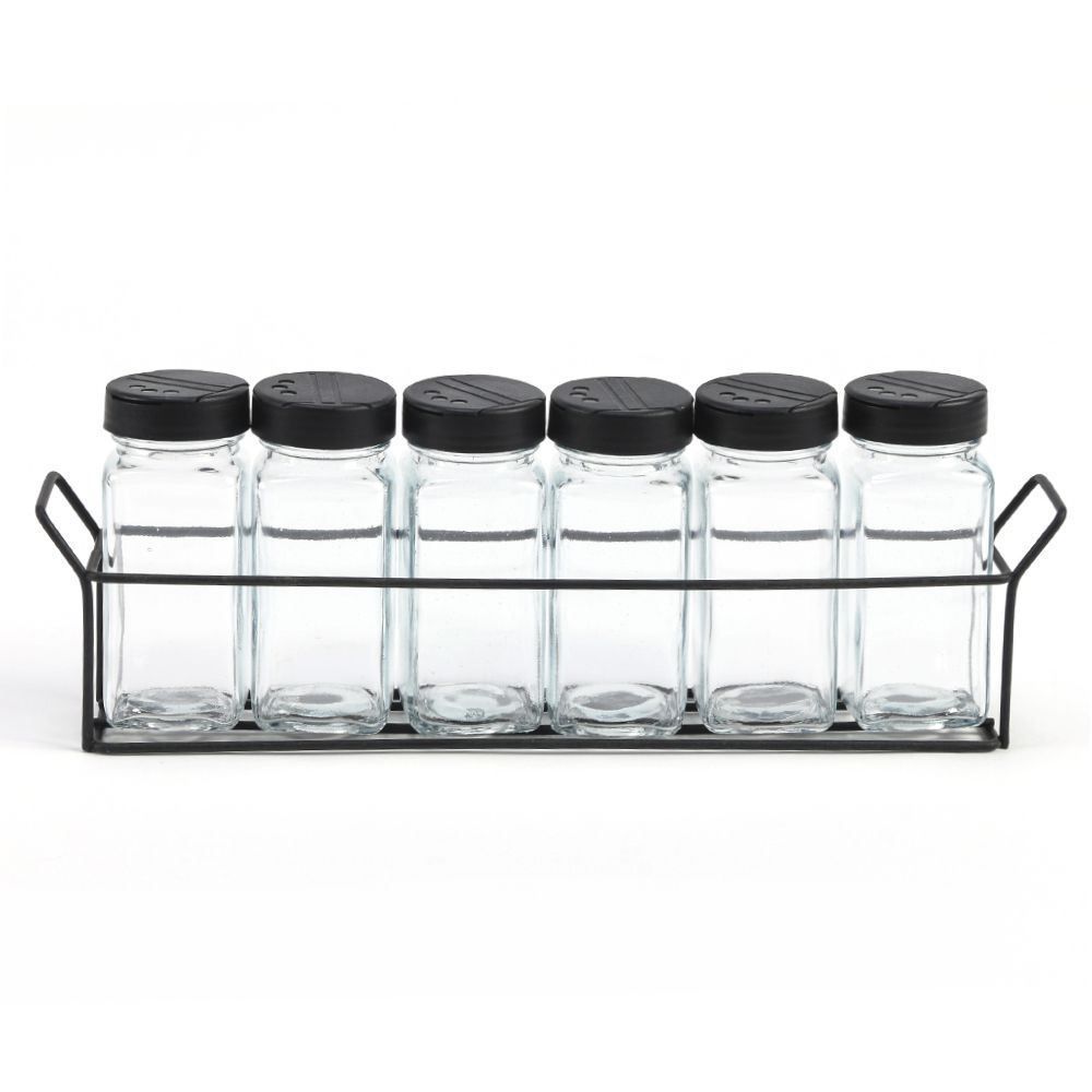 Jogo Porta Condimentos Com Suporte 85Ml Havan Casa - 6 Peças