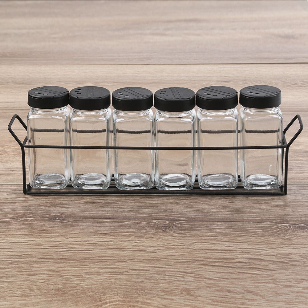 Jogo Porta Condimentos Com Suporte 85Ml Havan Casa - 6 Peças