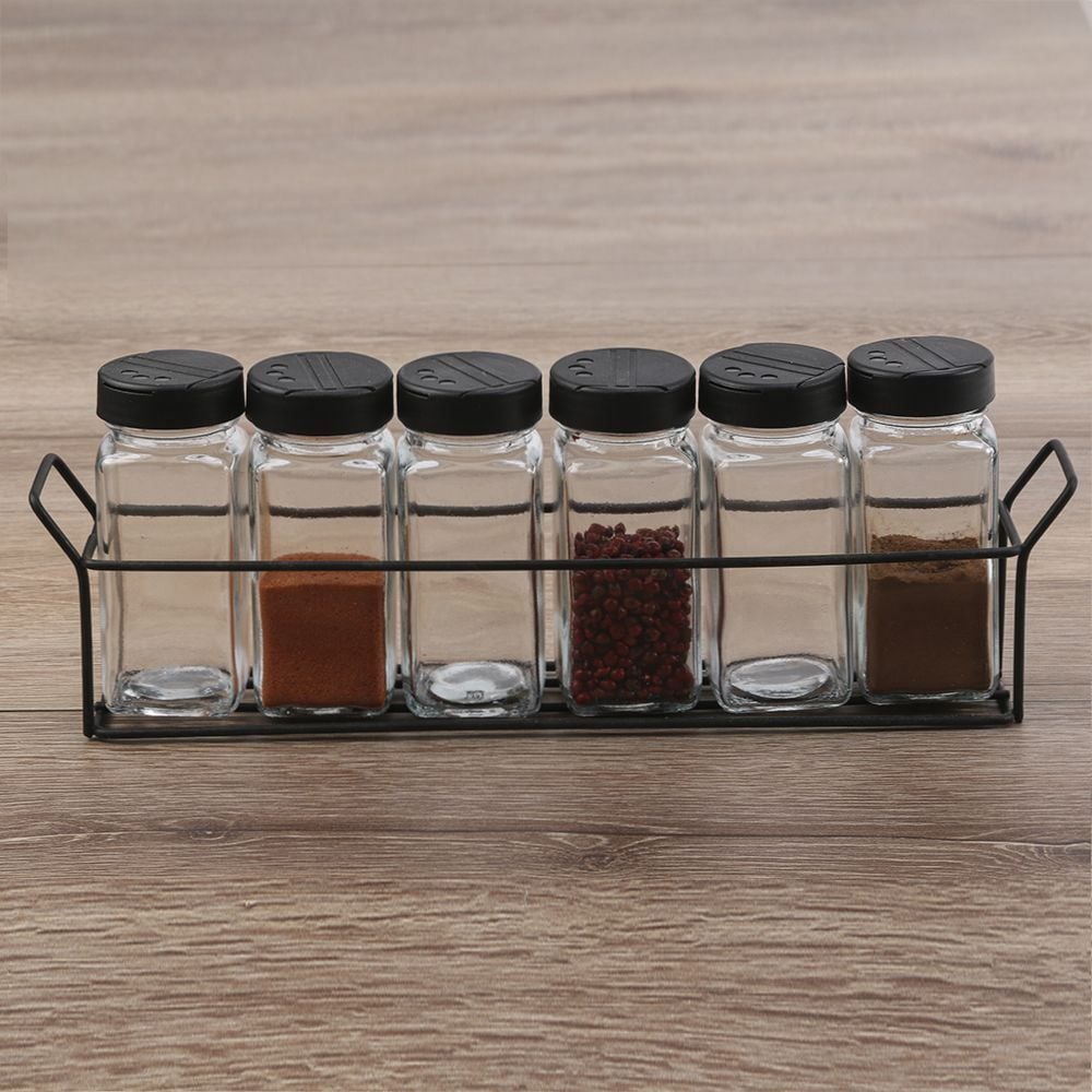 Jogo Porta Condimentos Com Suporte 85Ml Havan Casa - 6 Peças