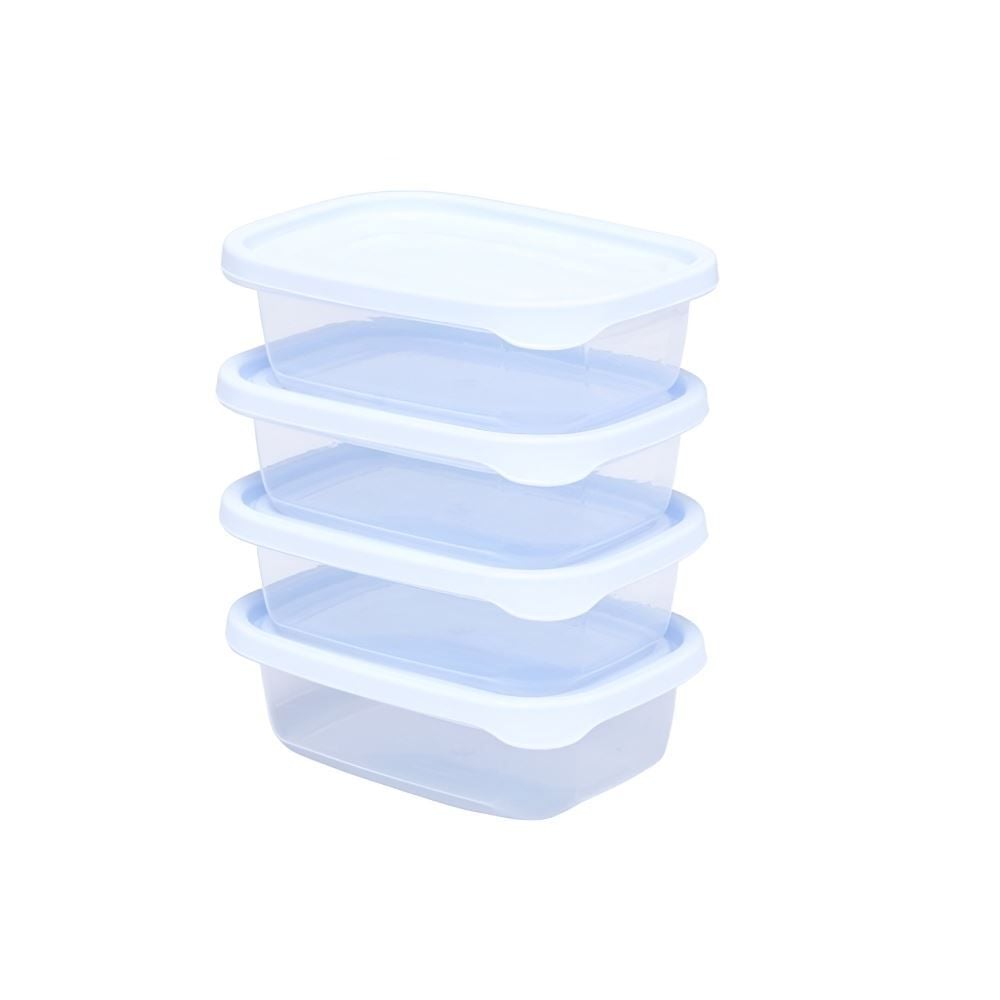 Jogo Potes De Plástico Mais Plasvale 300 Ml - 4 Peças