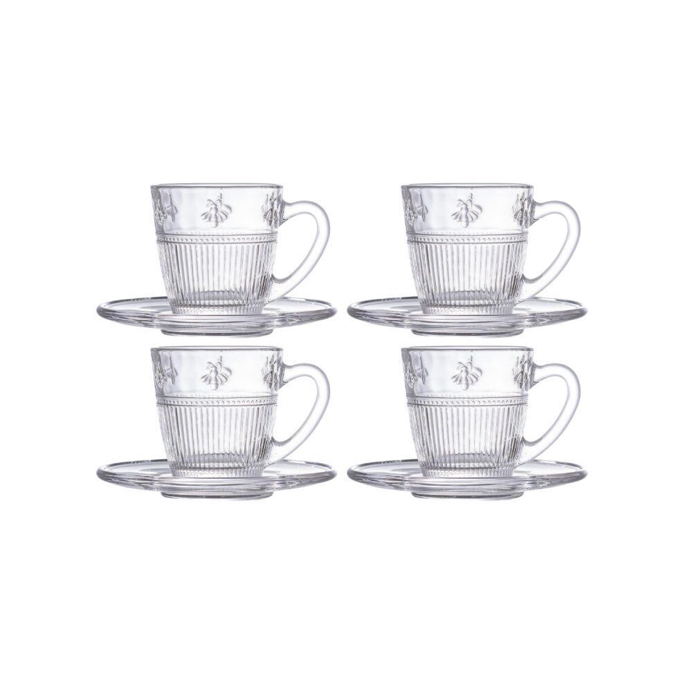 Jogo de Xicara de Café com Pires Pequenos Voadores L' Hermitage 180Ml - 8 Peças