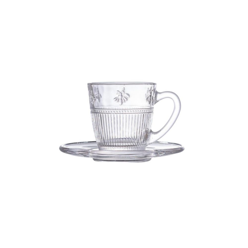 Jogo de Xicara de Café com Pires Pequenos Voadores L'hermitage 90Ml - 8 Peças