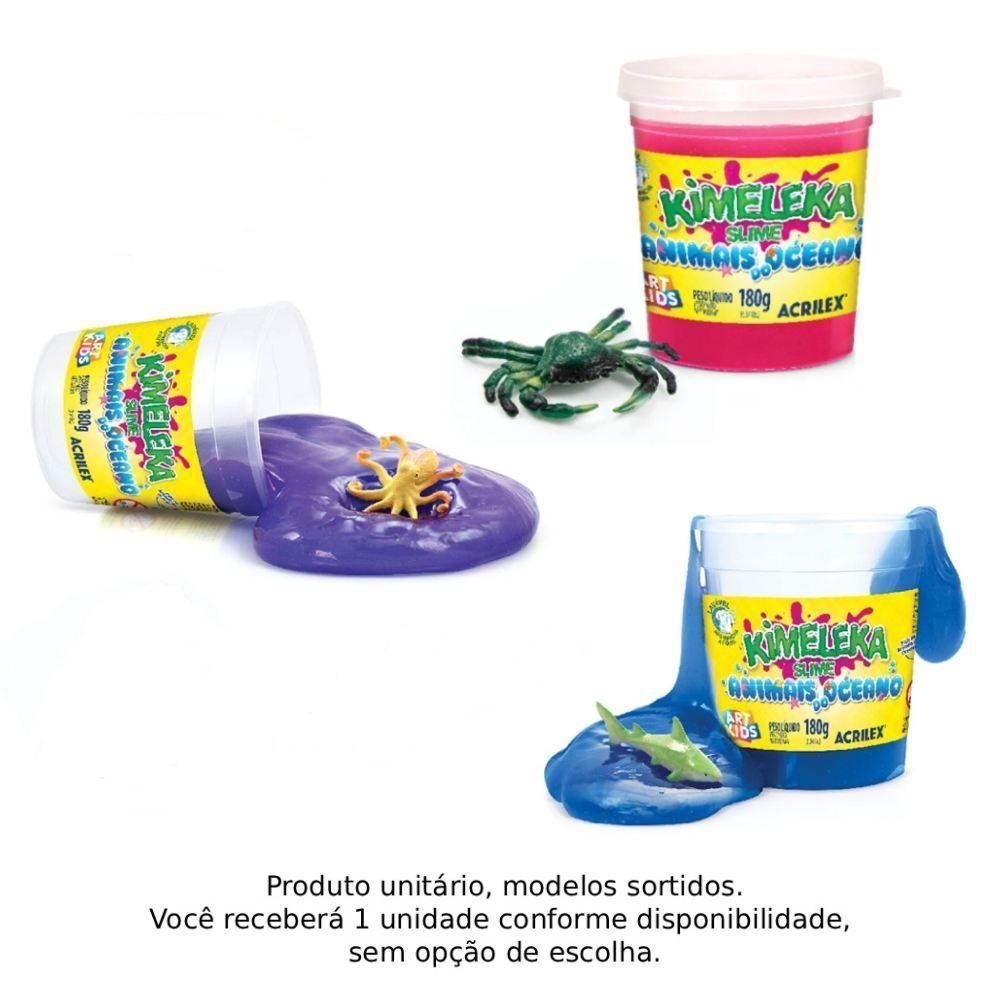 Kimeleka Slime Animais do Oceano 180 Gramas Acrilex - Sortido