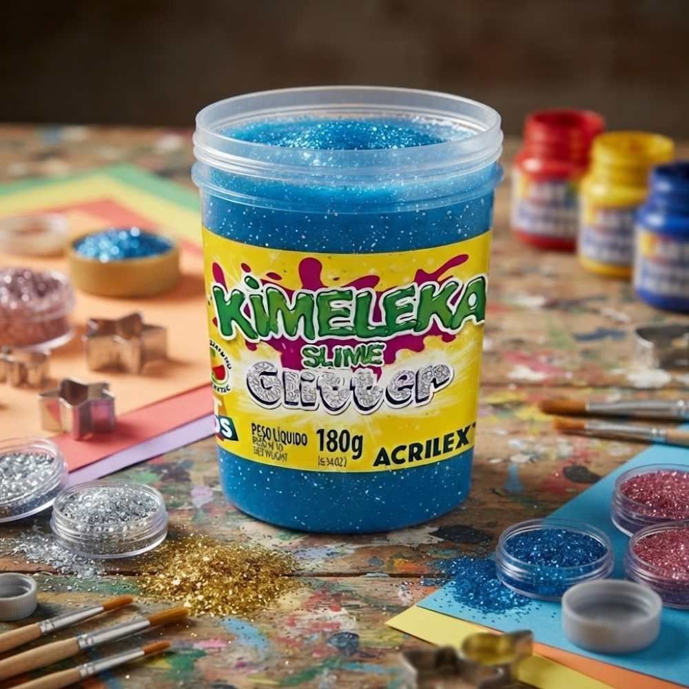 Kimeleka Slime Glitter 180G Acrilex - Sortido