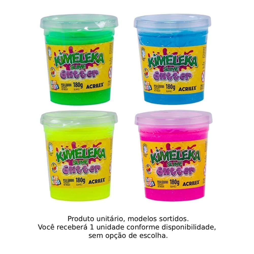 Kimeleka Slime Glitter 180G Acrilex - Sortido