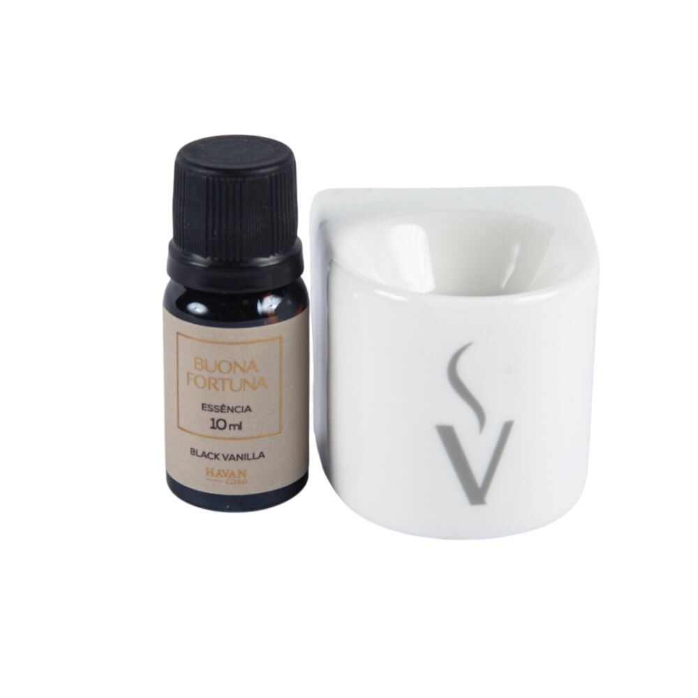 Kit Aromatizador Elétrico Buona Fortuna Havan Casa - Black Vanilla