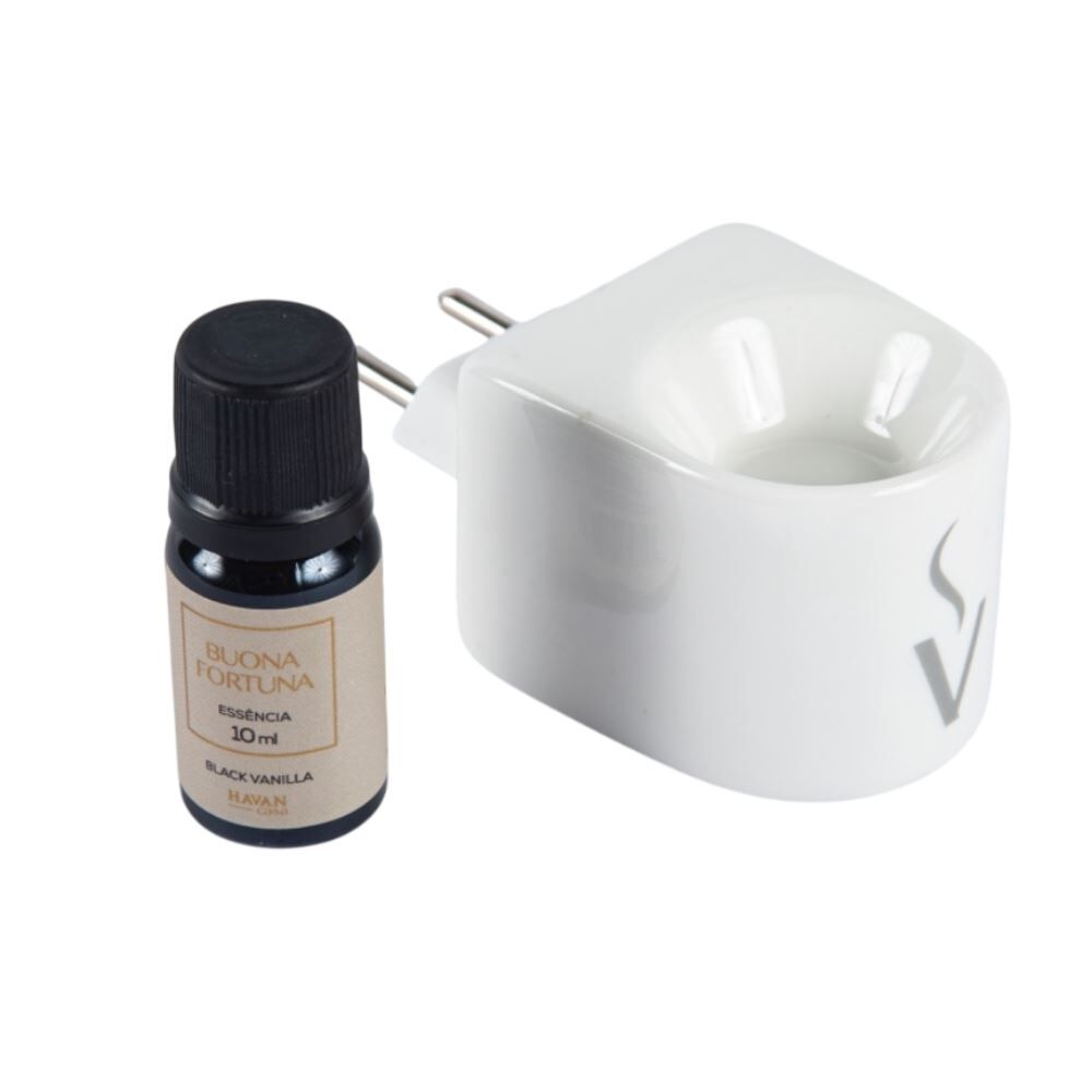 Kit Aromatizador Elétrico Buona Fortuna Havan Casa - Black Vanilla