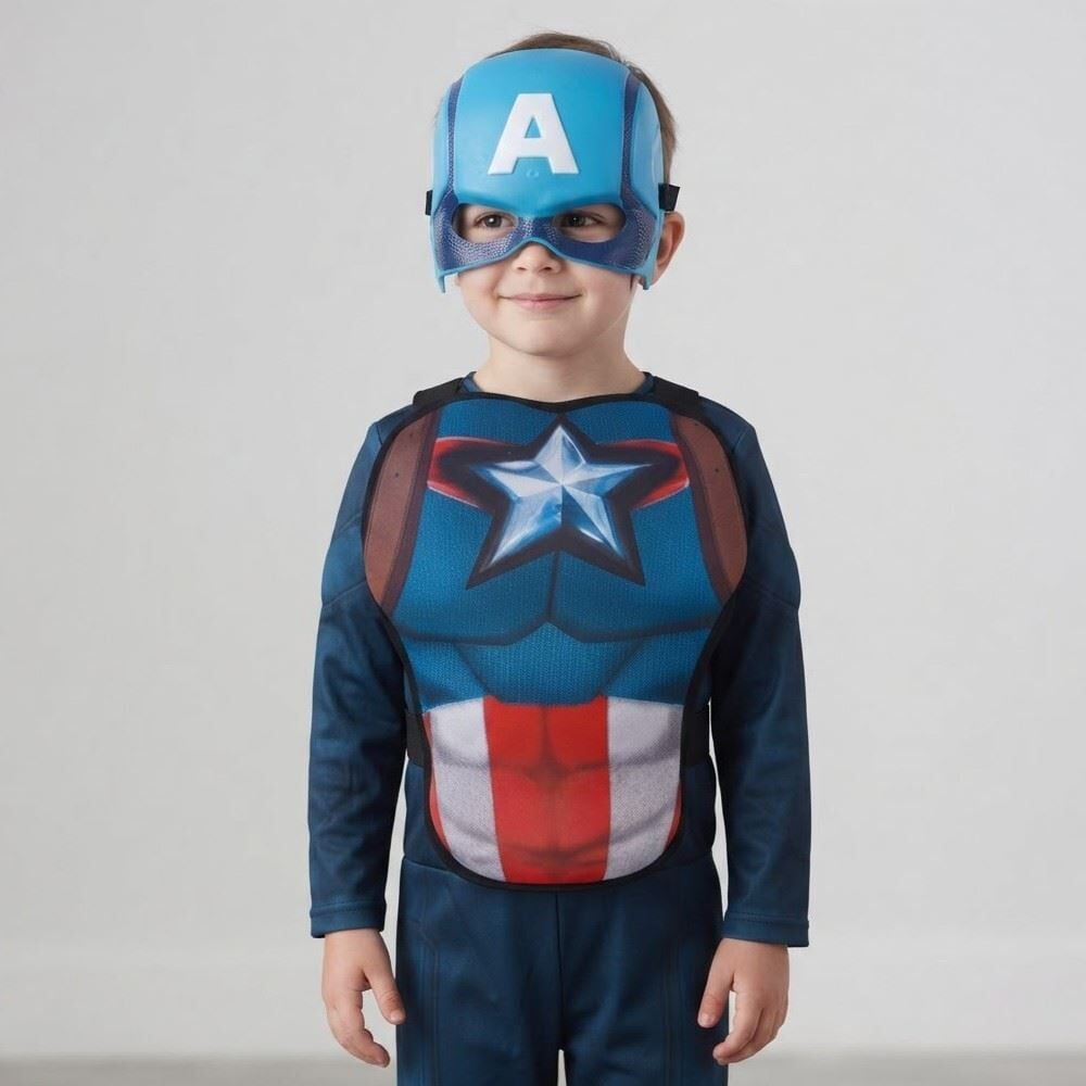 Kit Aventura Fantasia Infantil Capitão América Novabrink