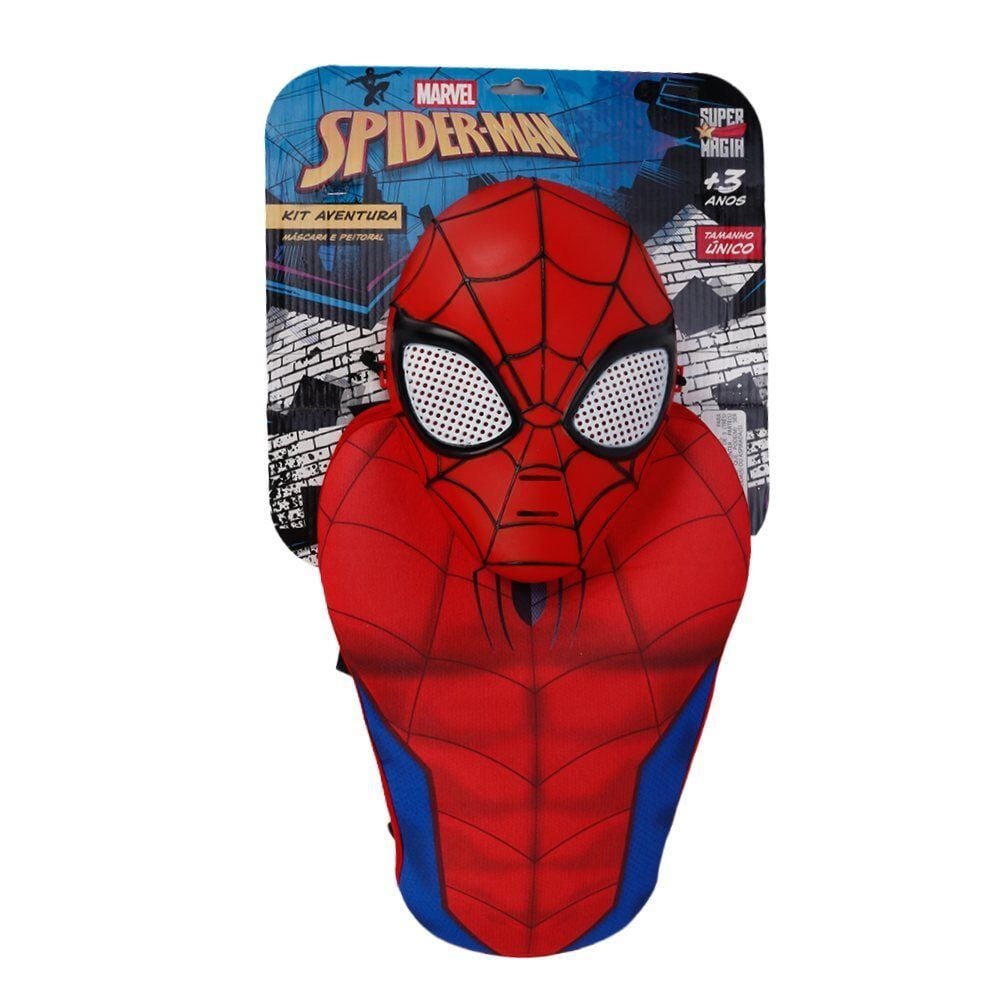 Kit Aventura Fantasia Infantil Homem-Aranha Novabrink