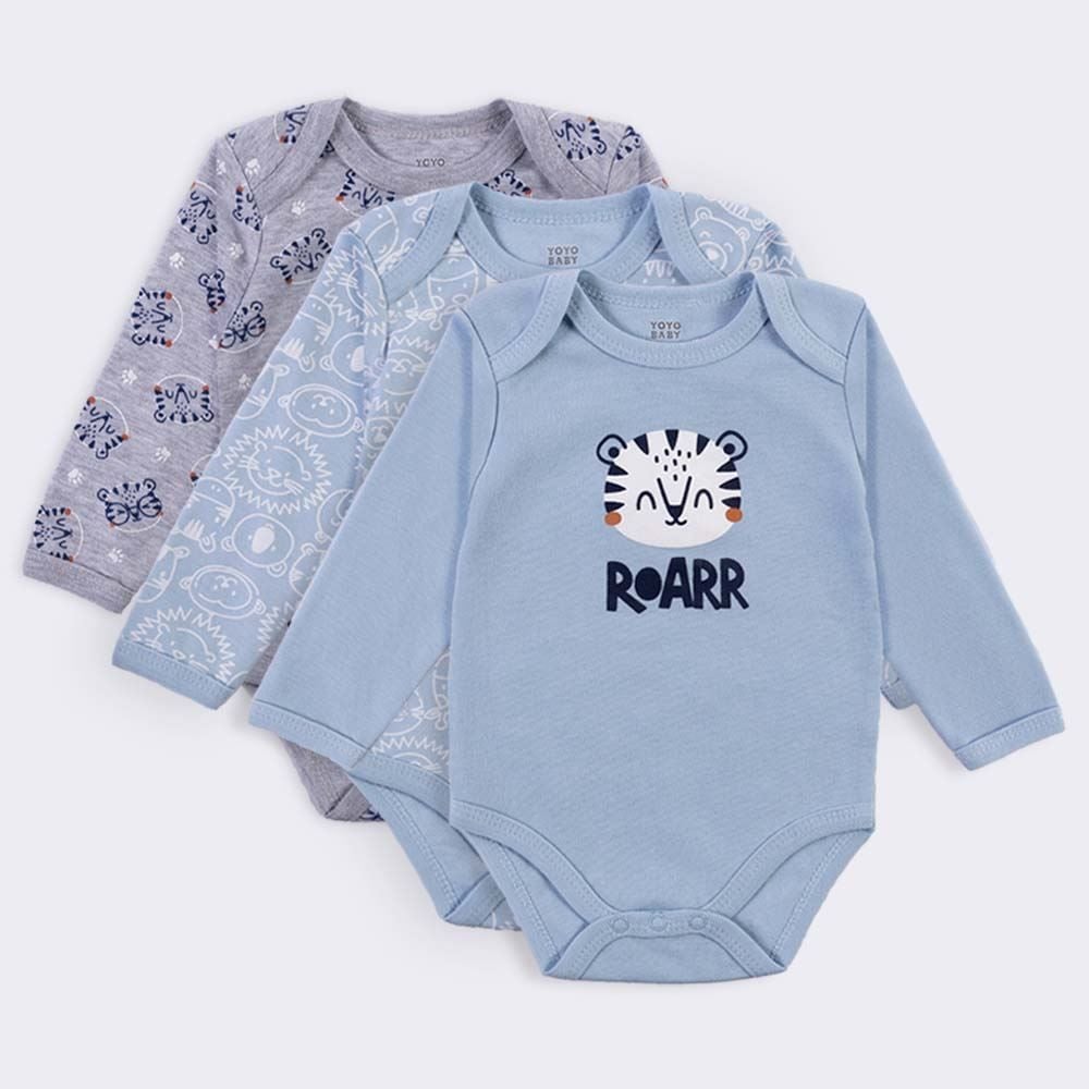Kit Bebê Body Manga Longa 3 Peças Yoyo Baby