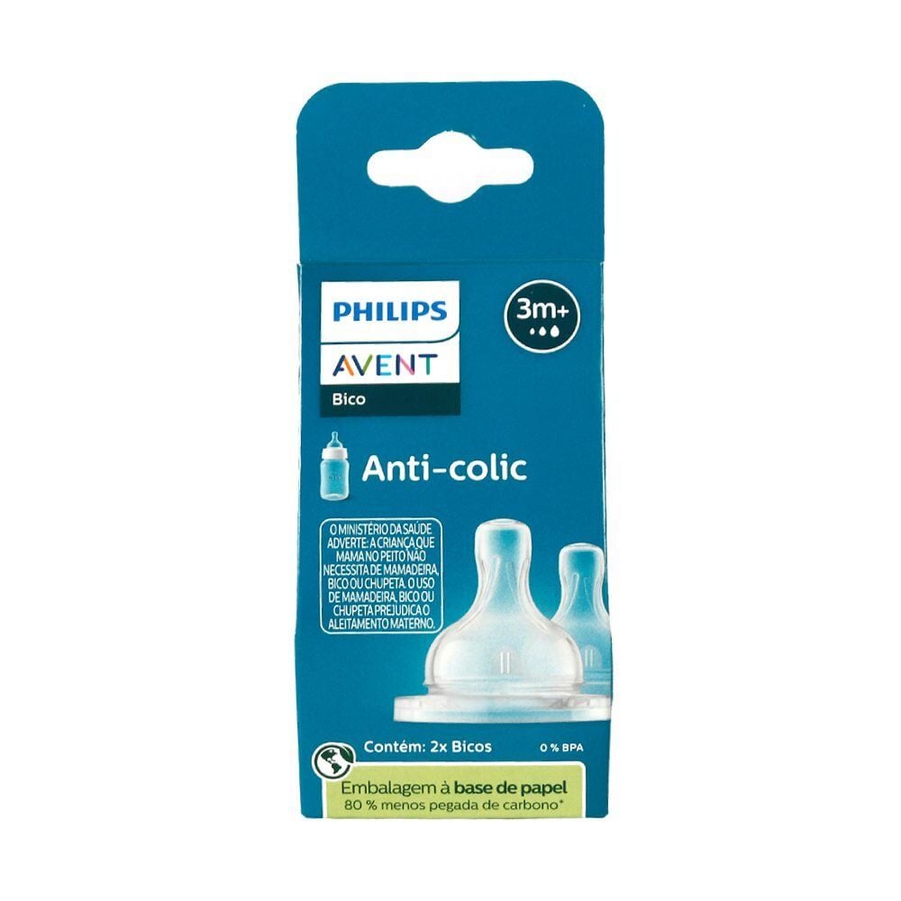 Kit Bico para Mamadeira Anticolica N°5 Philips - 2 Peças