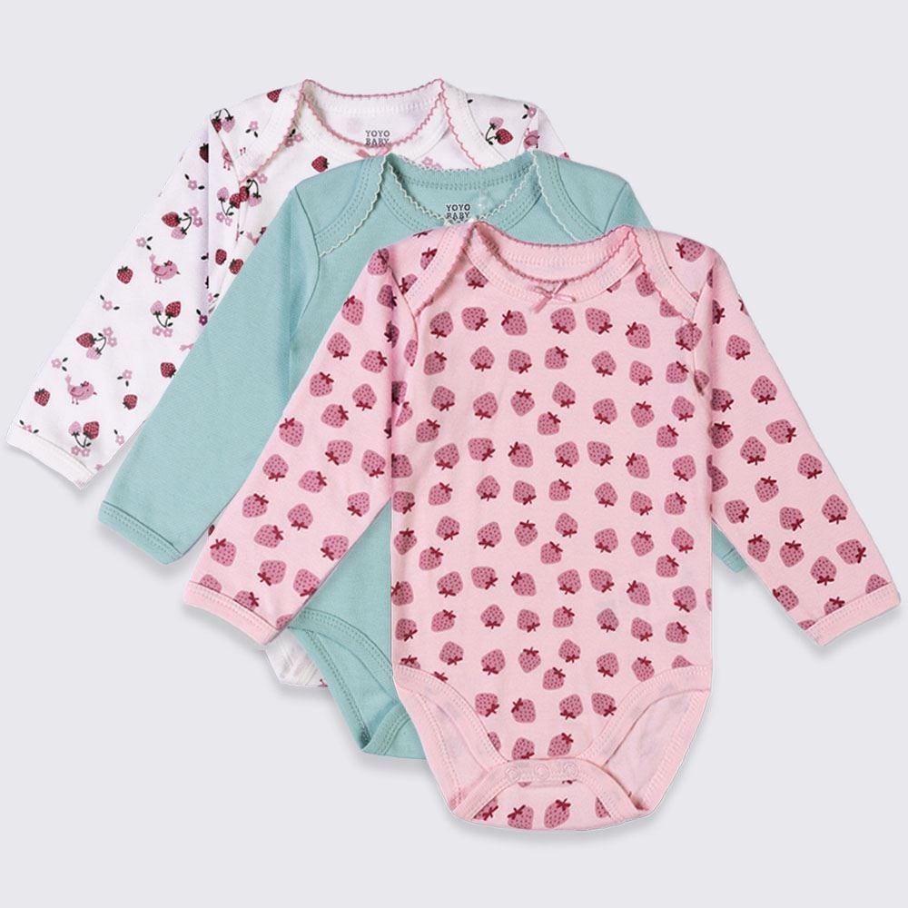 Kit Body Bebê Manga Longa 3 Peças Yoyo Baby