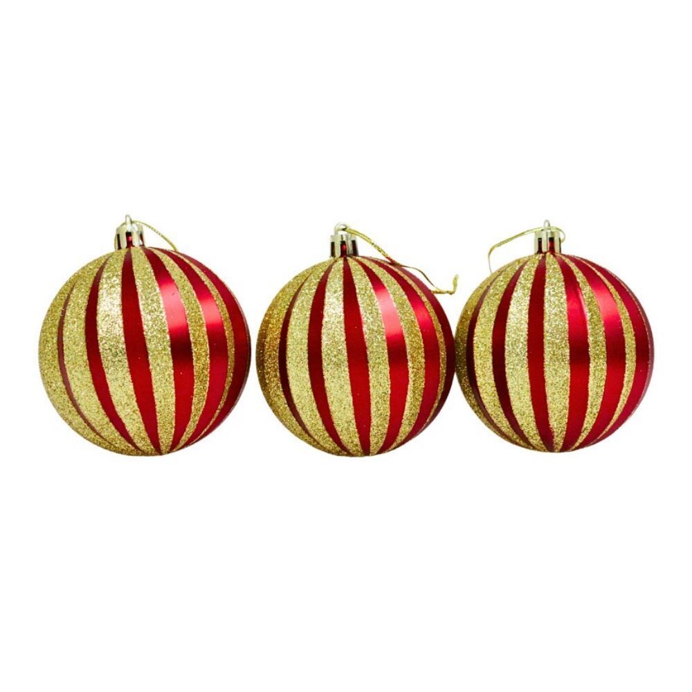 Kit Bolas Natalinas Decoradas 8Cm Dinatale