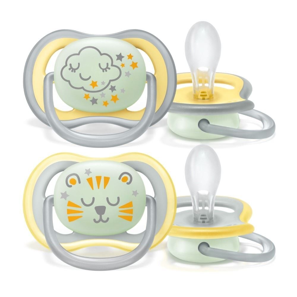 Conjunto 2 Chupetas Ultra Air Nighttime Noturna 18M+ Philips