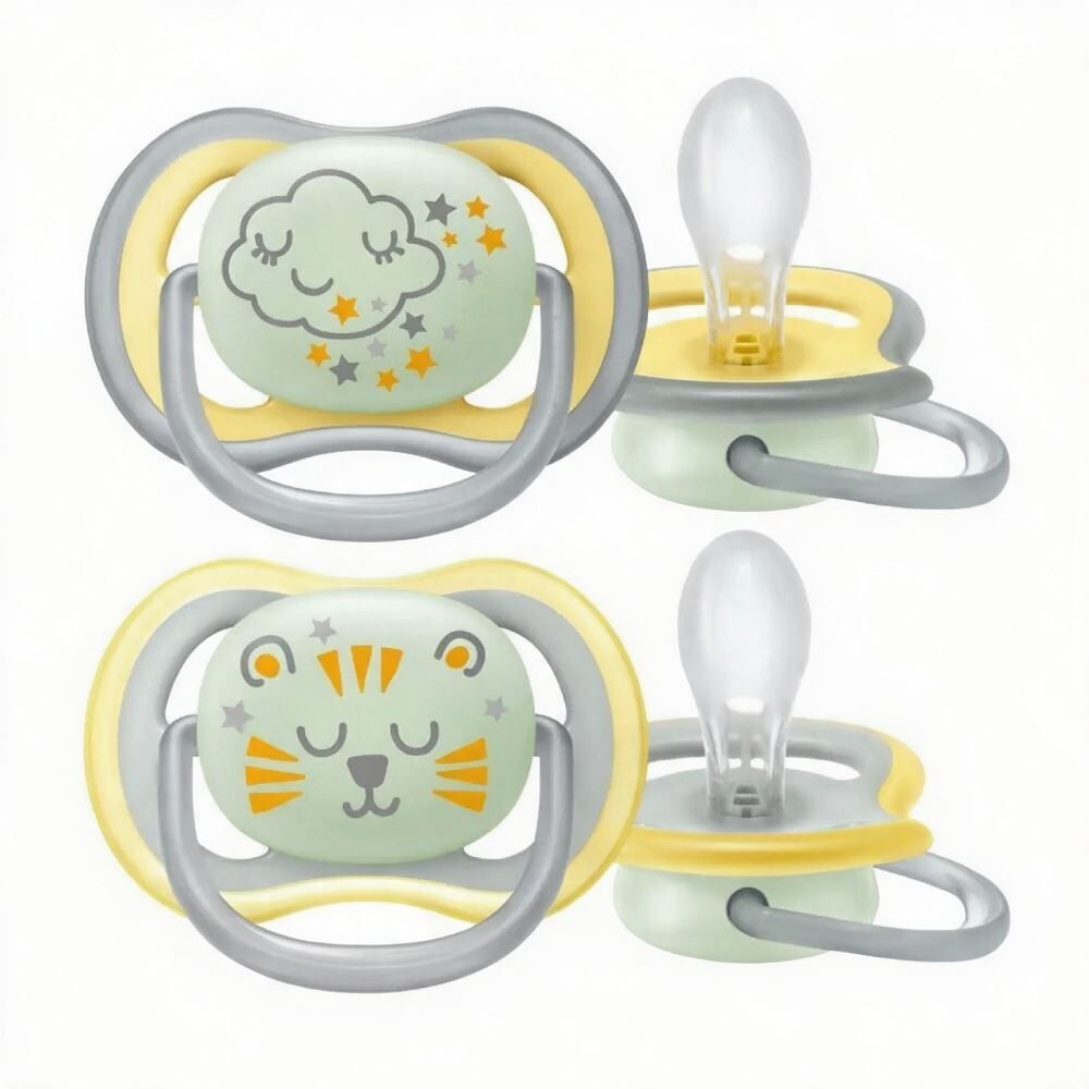 Conjunto 2 Chupetas Ultra Air Nighttime Noturna 18M+ Philips