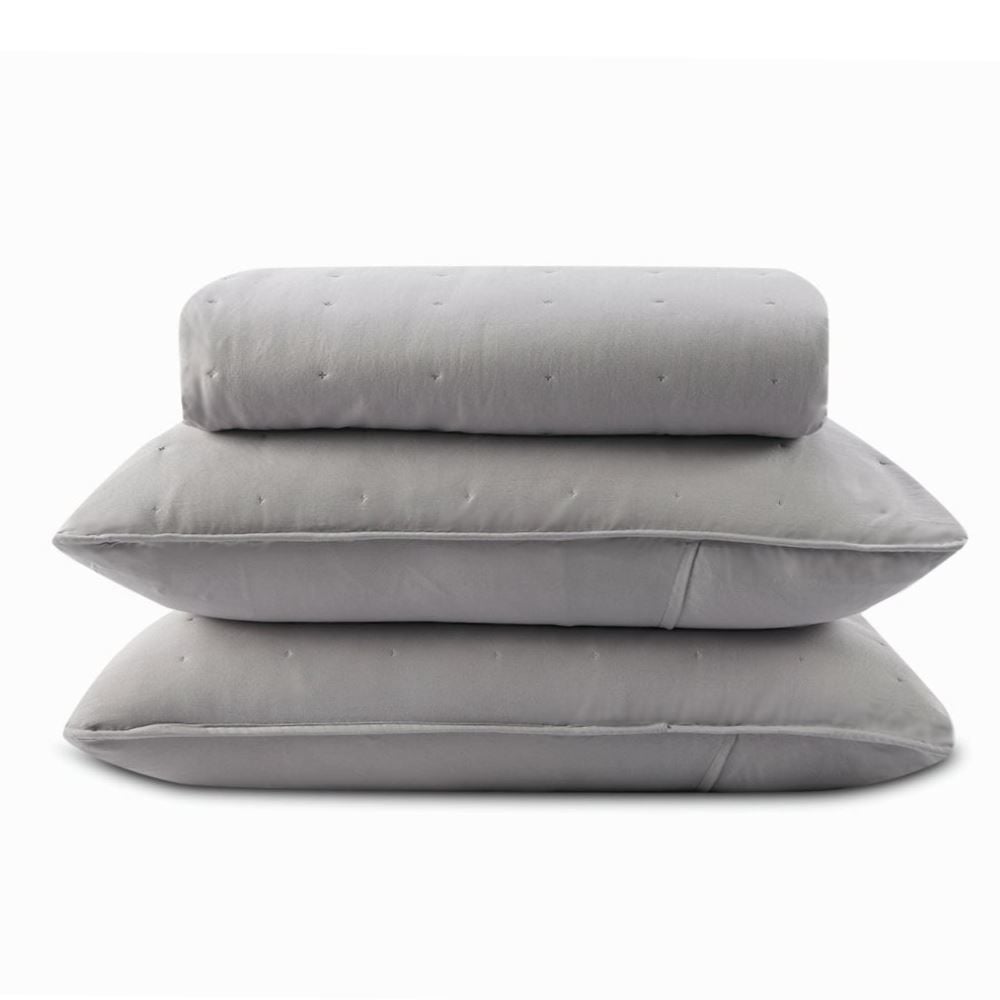 Kit Colcha Casal Elegance Havan Casa 3 pçs - Cinza