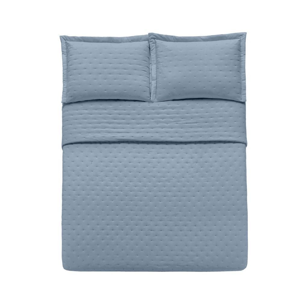 Kit Colcha Casal Requinte 3 Peças Havan Casa - Azul Stone