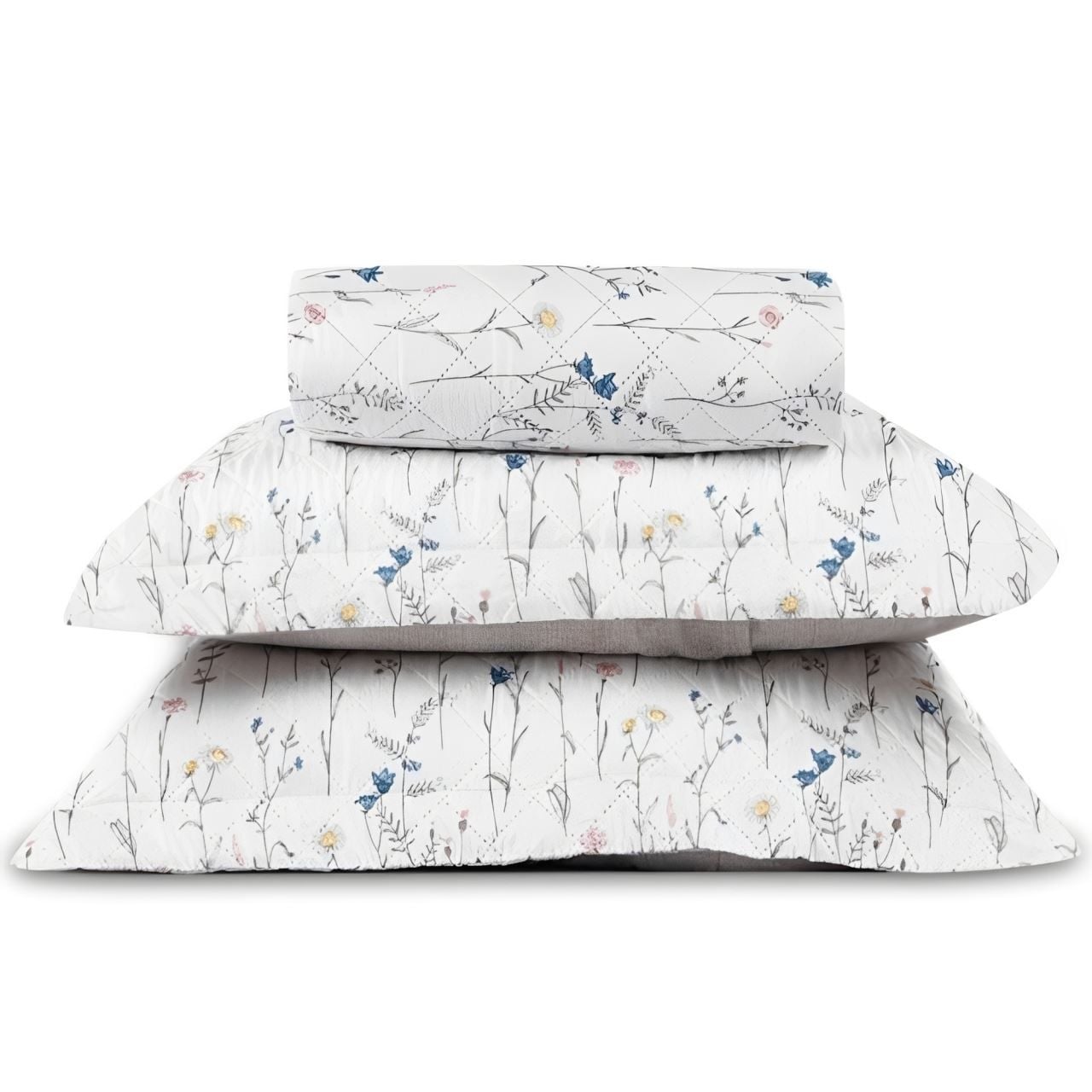 Kit Colcha Casal Versalhes/Napoli Estampada Havan Casa 3 Peças - Floral Off