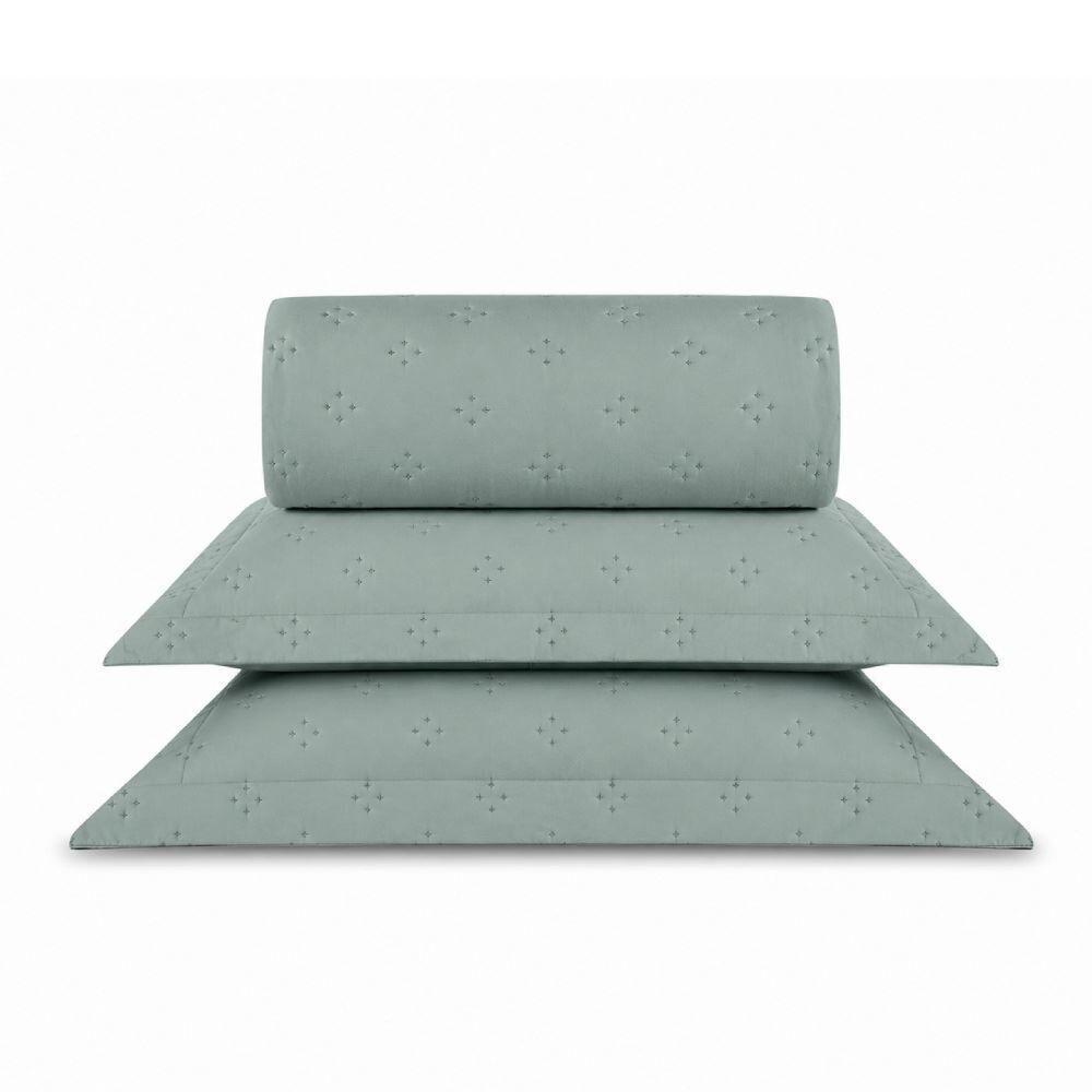 Kit Colcha King Elegance Havan Casa 3 pçs - Verde