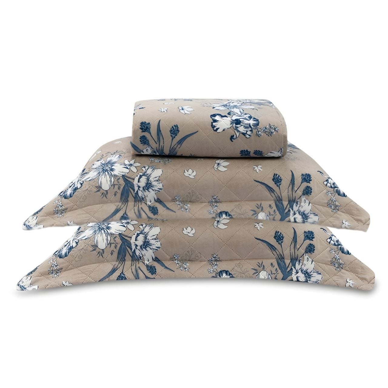 Kit Colcha King Estampada Versalhes/Napoli Havan Casa 3 Peças - Azul Linho