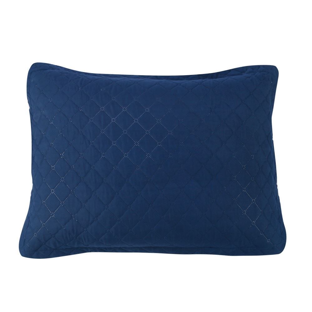 Kit Colcha Queen 100% Poliéster Lisa Versalhes Havan Casa 3 pçs - Midnight Blue