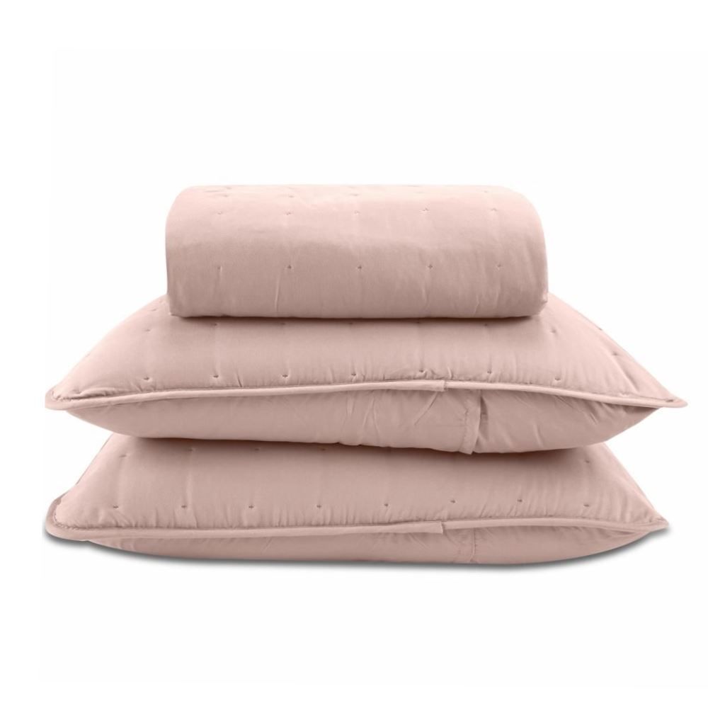 Kit Colcha Queen Elegance 3 pçs Havan Casa - Rosa