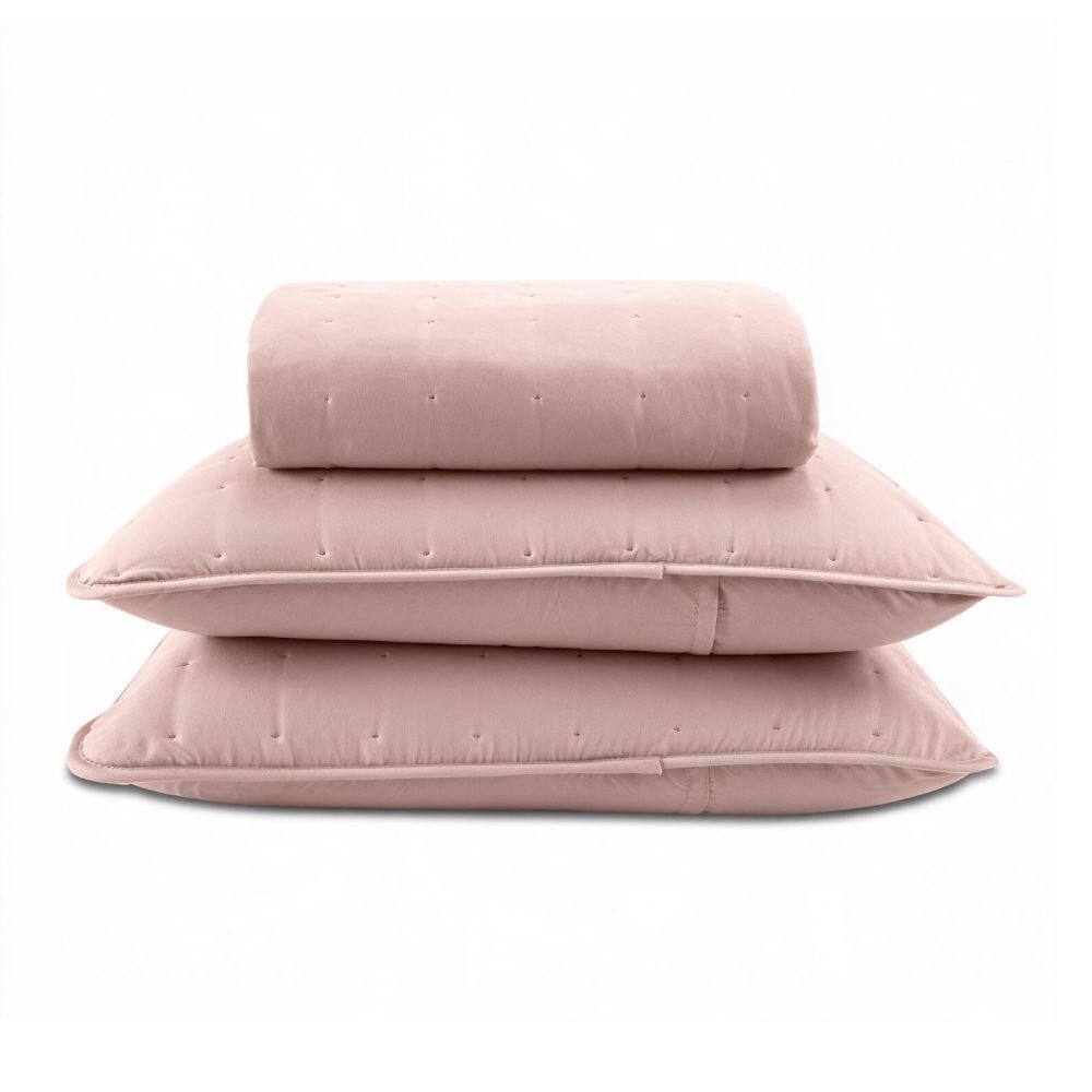 Kit Colcha Queen Elegance 3 pçs Havan Casa - Rosa