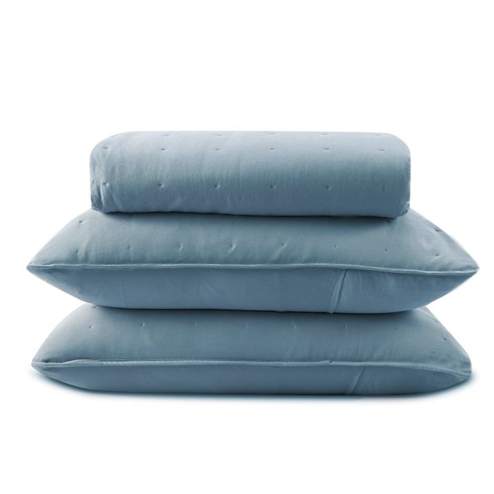 Kit Colcha Queen Elegance Havan Casa 3 pçs - Azul