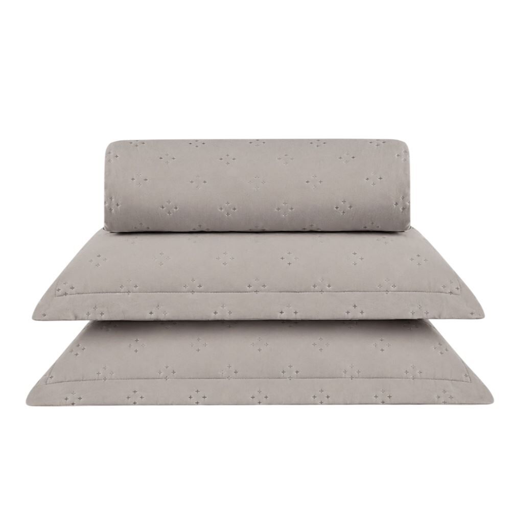 Kit Colcha Queen Elegance Havan Casa 3 pçs - Cru