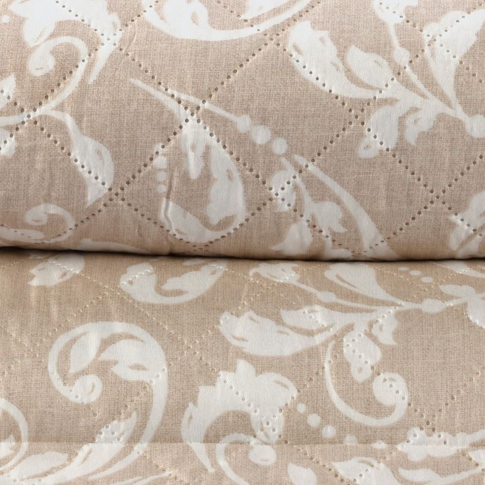 Kit Colcha Queen Estampada Versalhes/Napoli Havan Casa 3 Peças - Ornamental Bege