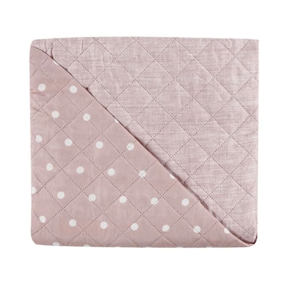Kit Colcha Queen Poá Versalhes/Napoli Havan Casa 3 pçs - Rosa Pálido