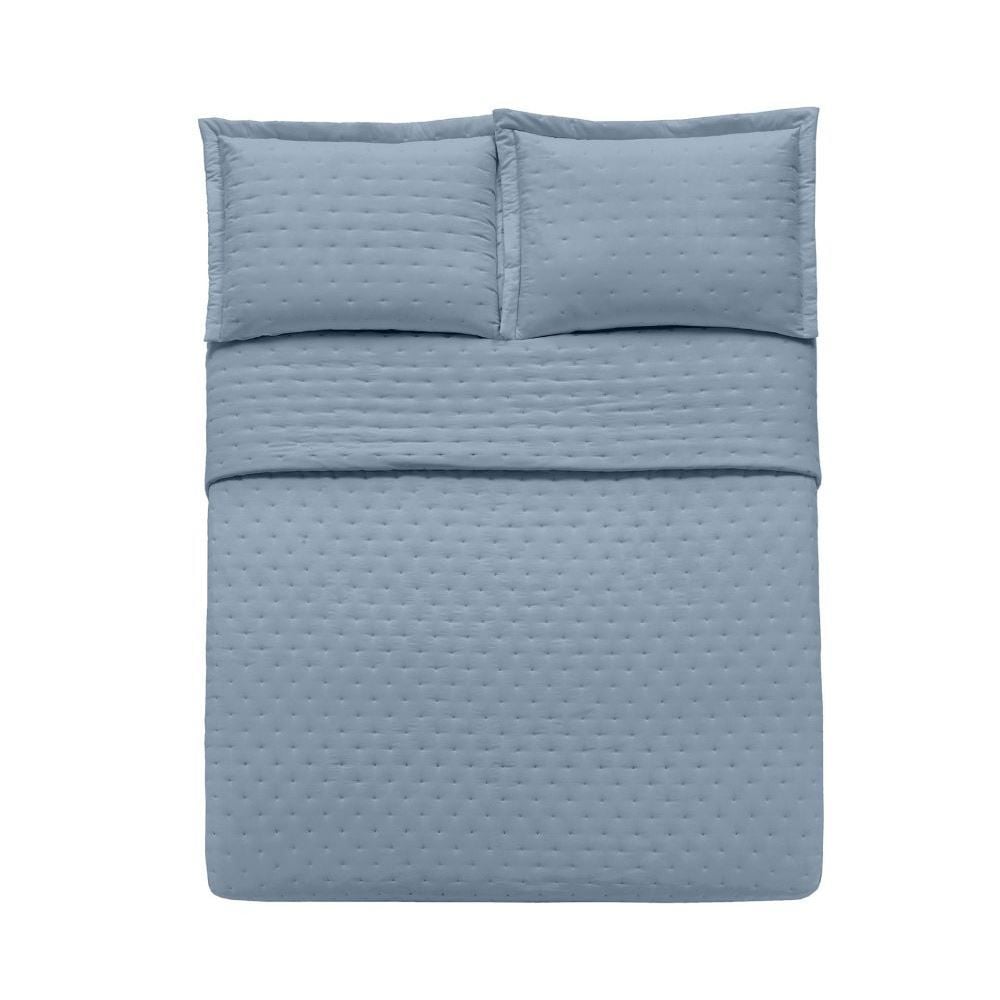 Kit Colcha Queen Requinte 3 Peças Havan Casa - Azul Stone
