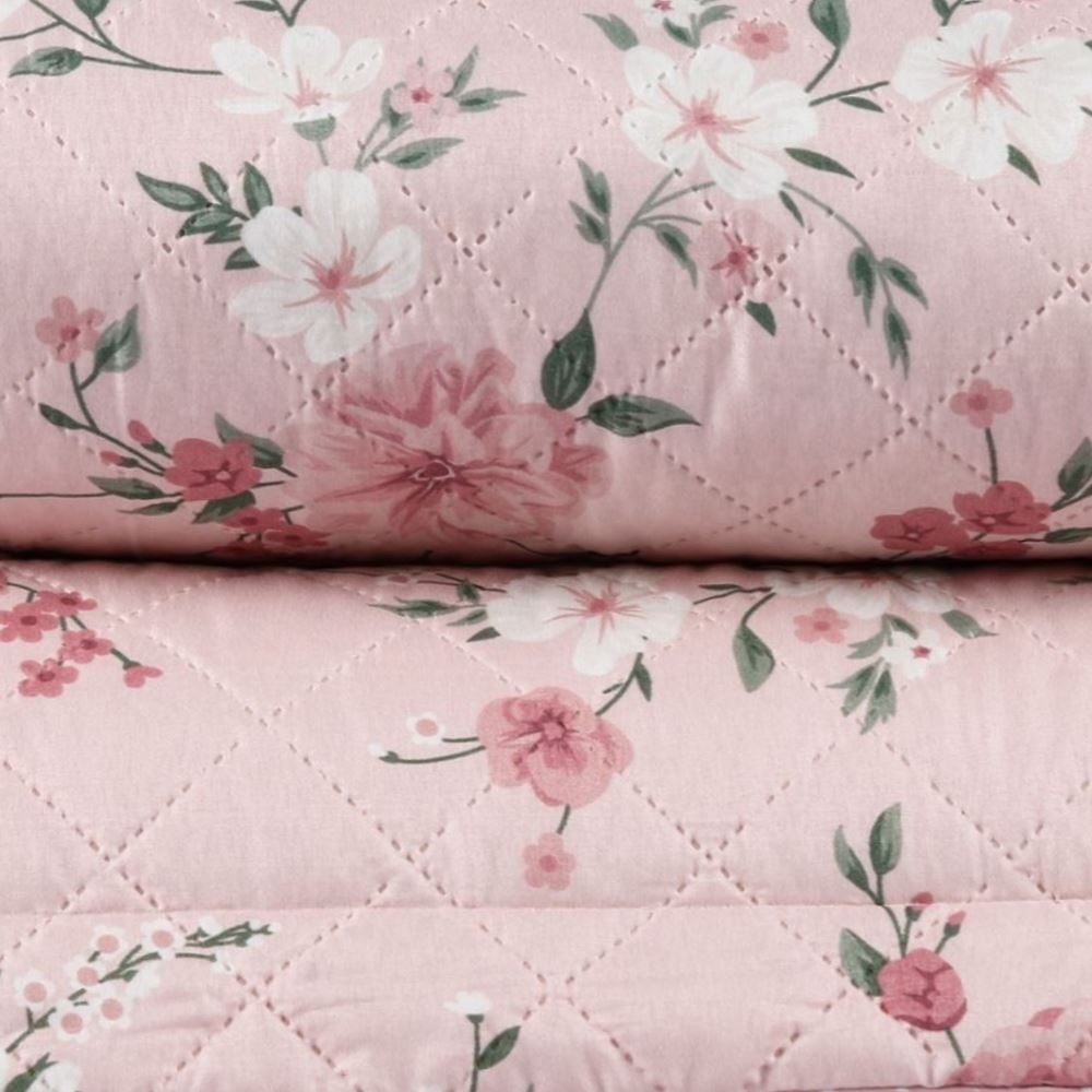 Kit Colcha Queen Versalhes/Napoli Havan Casa 3 Peças - Floral Rose