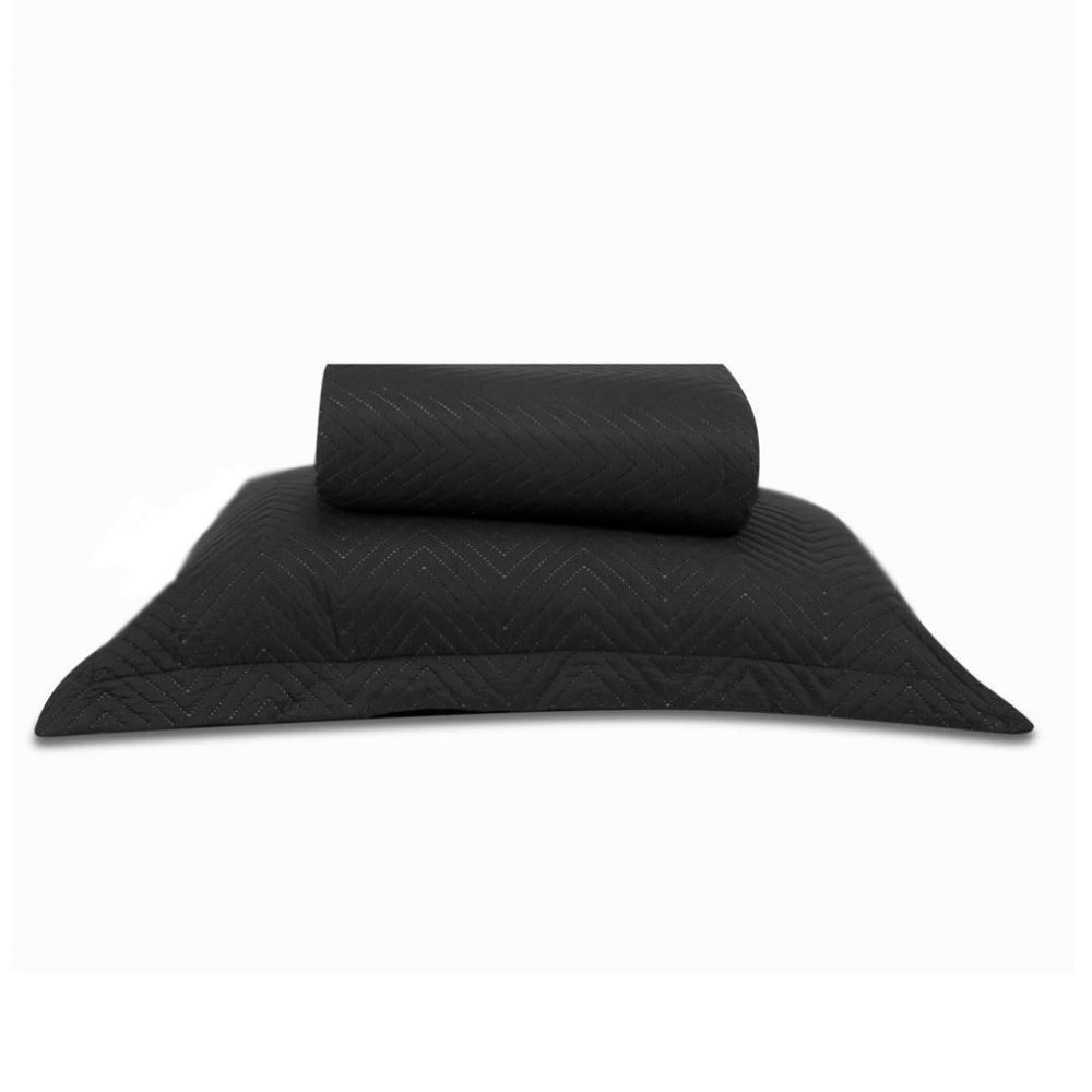 Kit Colcha Solteiro Versalhes/Napoli Havan Lisa Casa 2 Peças - Preto