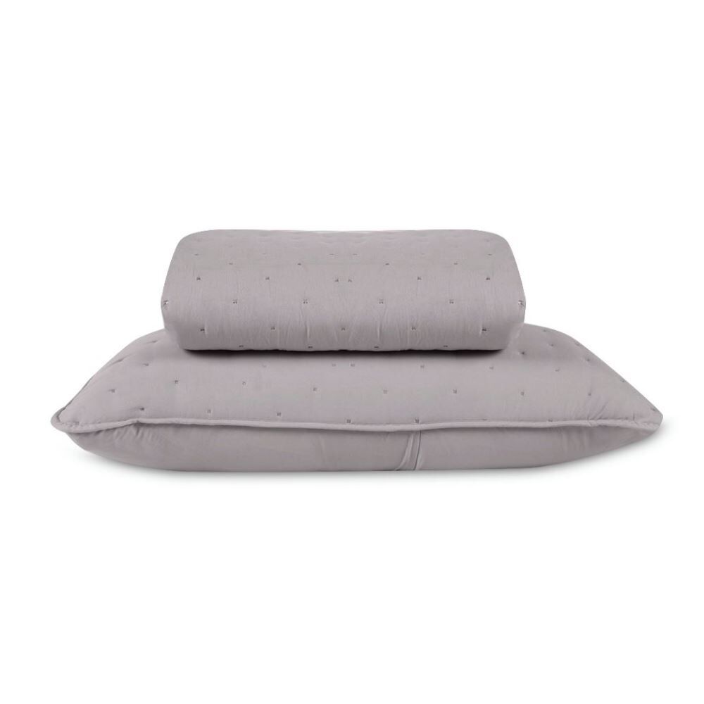 Kit Colcha Solteiro 2 Peças Lisa Elegance Havan Casa - Cinza