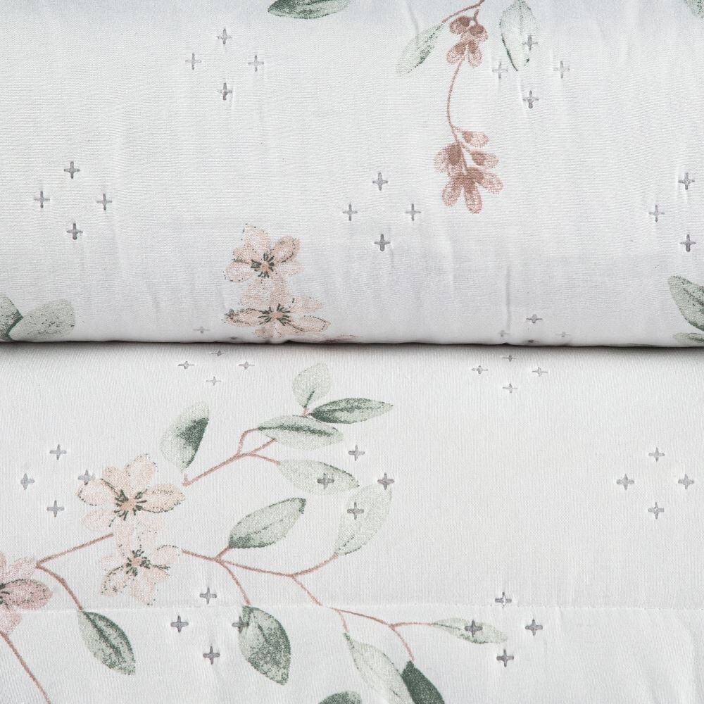 Kit Colcha Solteiro Elegance 3 Peças 1,60X2,20M Havan Casa - Floral Francis