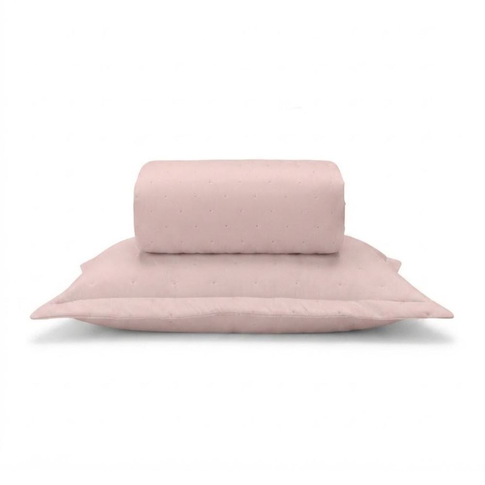 Kit Colcha Solteiro Requinte 3 Peças Havan Casa - Rosa Tule