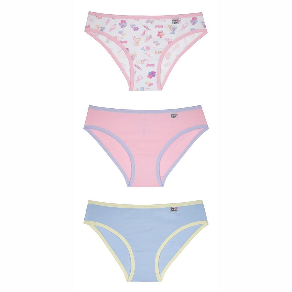 Kit com 3 Calcinhas Miss Del Rio Ref 51309