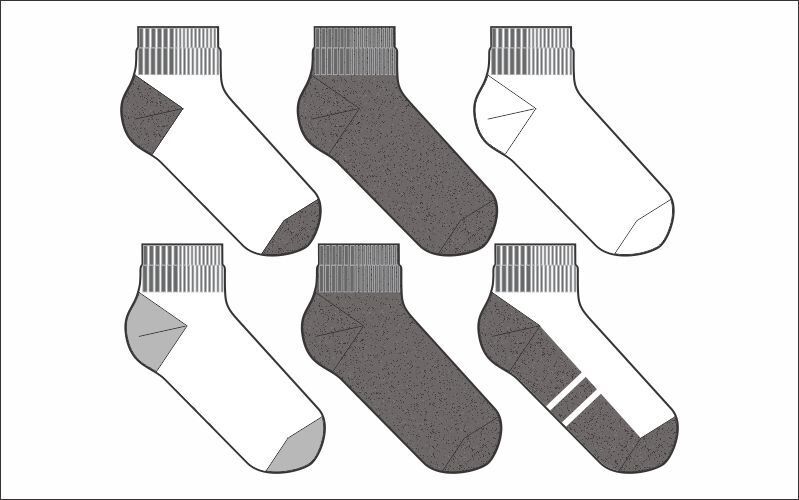 Kit 6 Pares Meia Masculina Risk Punho Anatômico 39-43 - Sortimento Claro