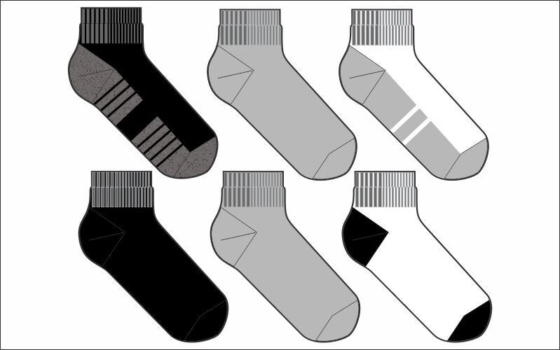 Kit 6 Pares Meia Masculina Risk Punho Anatômico 39-43 - Sortimento Escuro