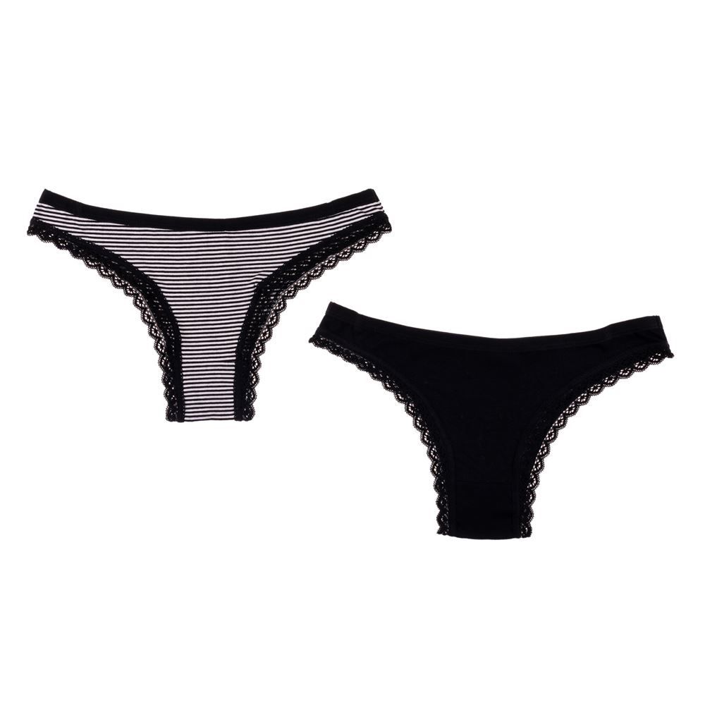 Kit com Duas Calcinhas Biquíni Viscose Holla