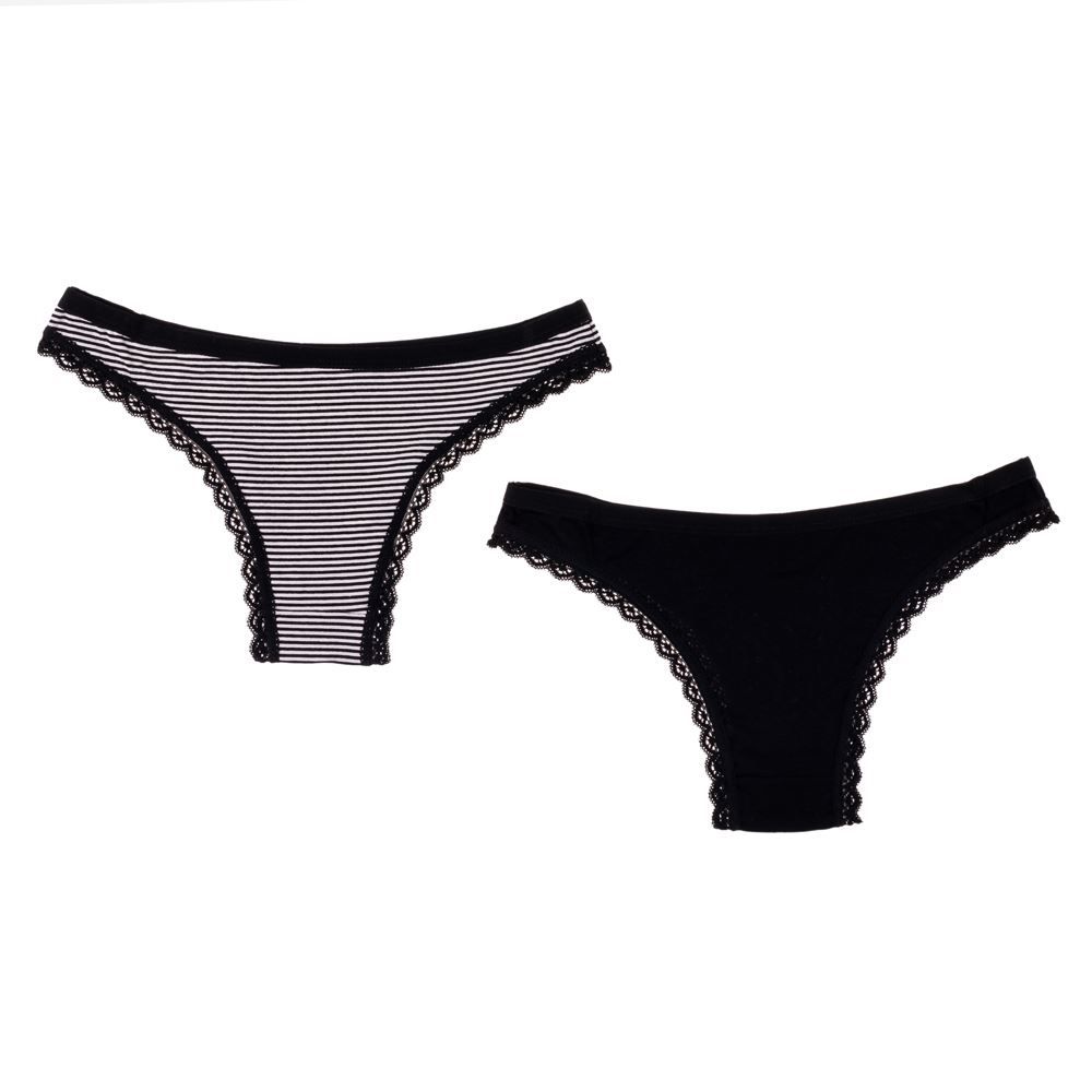 Kit com Duas Calcinhas Biquíni Viscose Holla