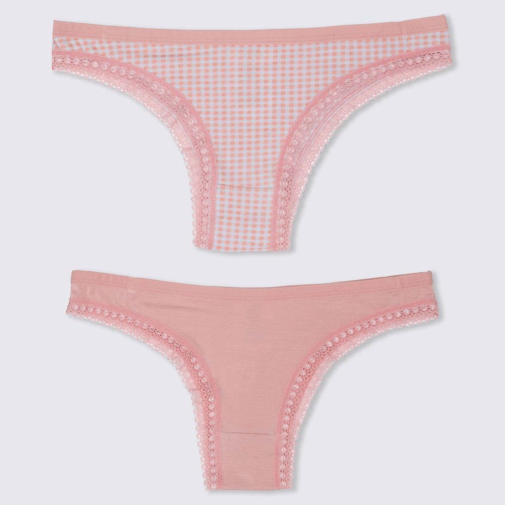 Kit com Duas Calcinhas Biquíni Viscose Holla