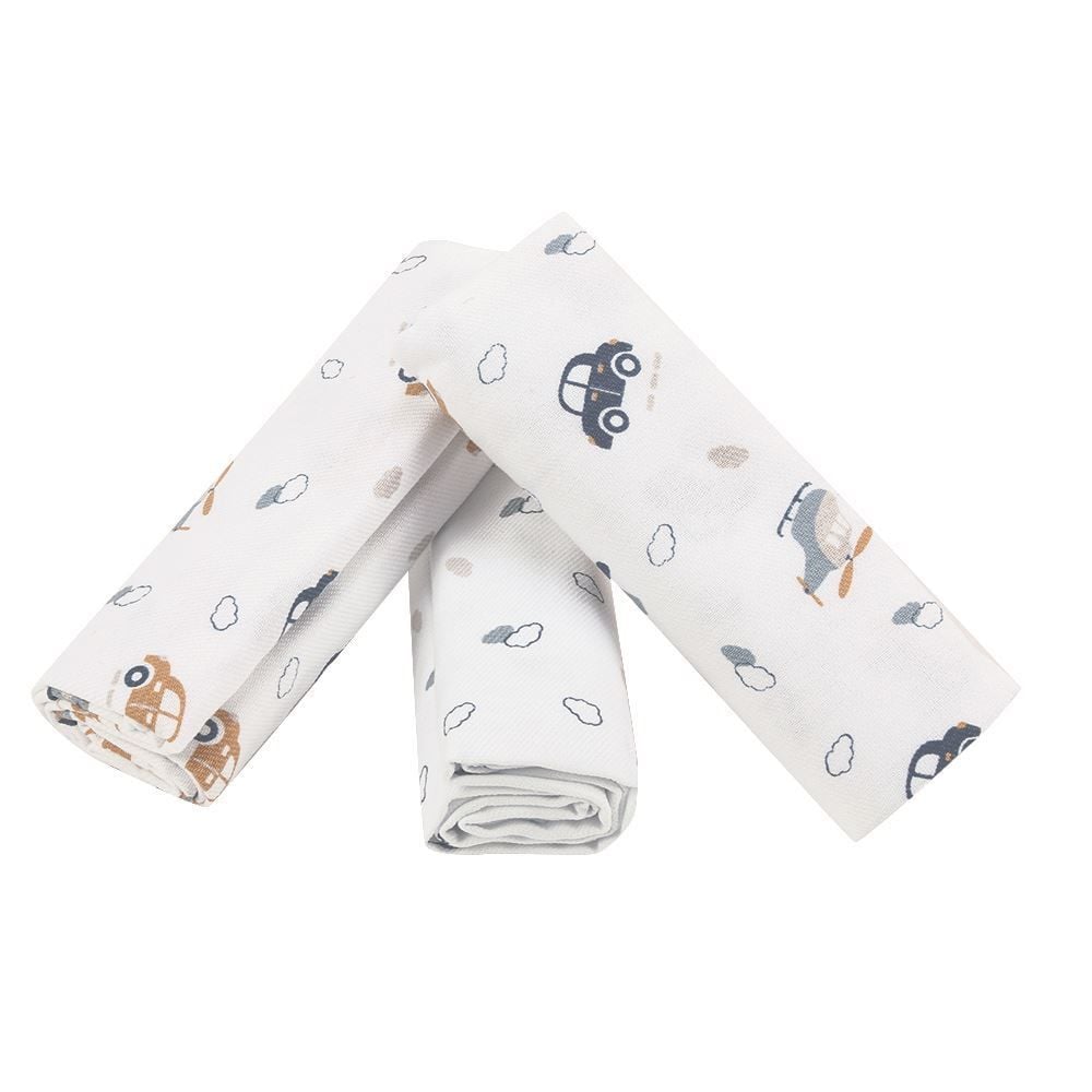 Kit Cueiro Com 3 Peças 80X80cm Havan Baby - Carros