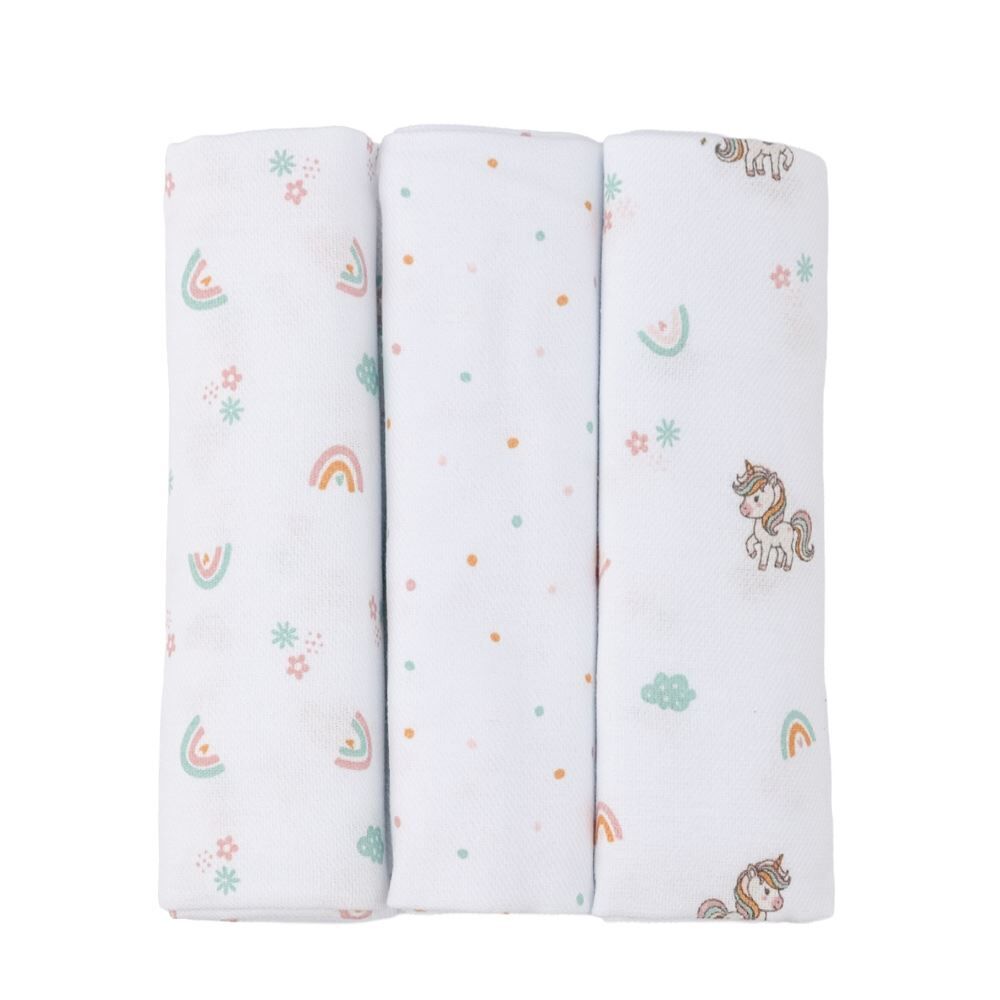 Kit Cueiro com 3 Peças 80X80cm Havan Baby - Unicórnio