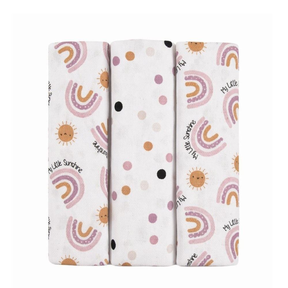 Kit Cueiro com 3 Peças 80X80cm Havan Baby - Arco-Íris