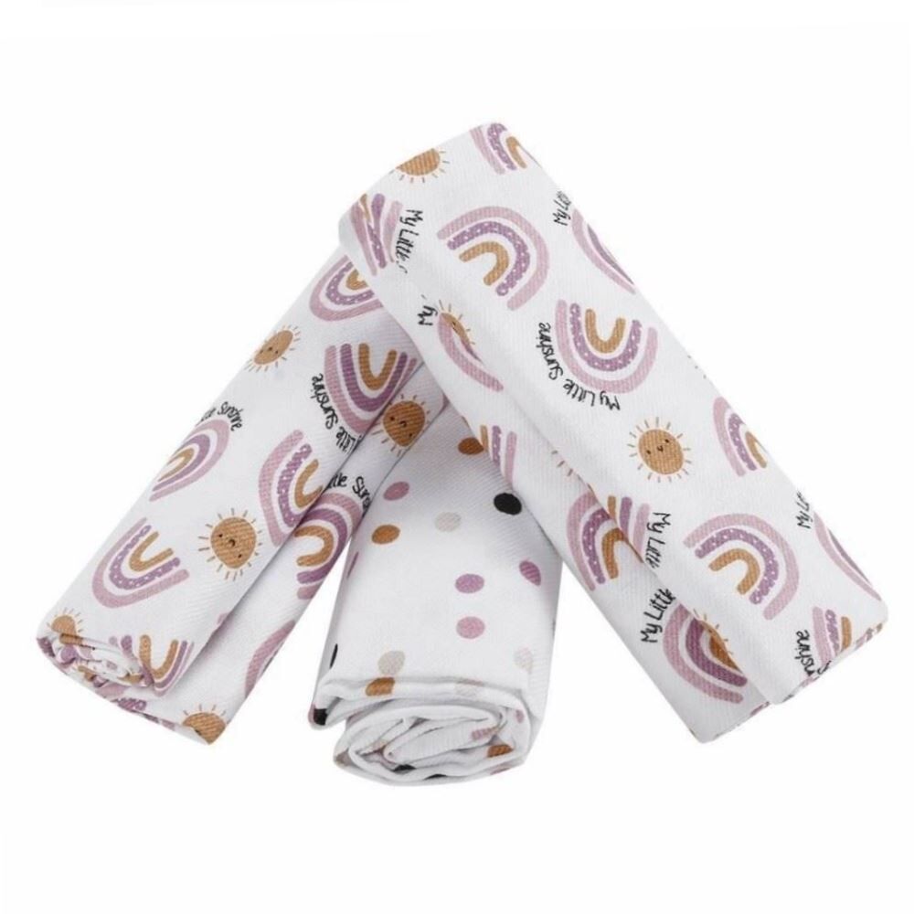 Kit Cueiro com 3 Peças 80X80cm Havan Baby - Arco-Íris