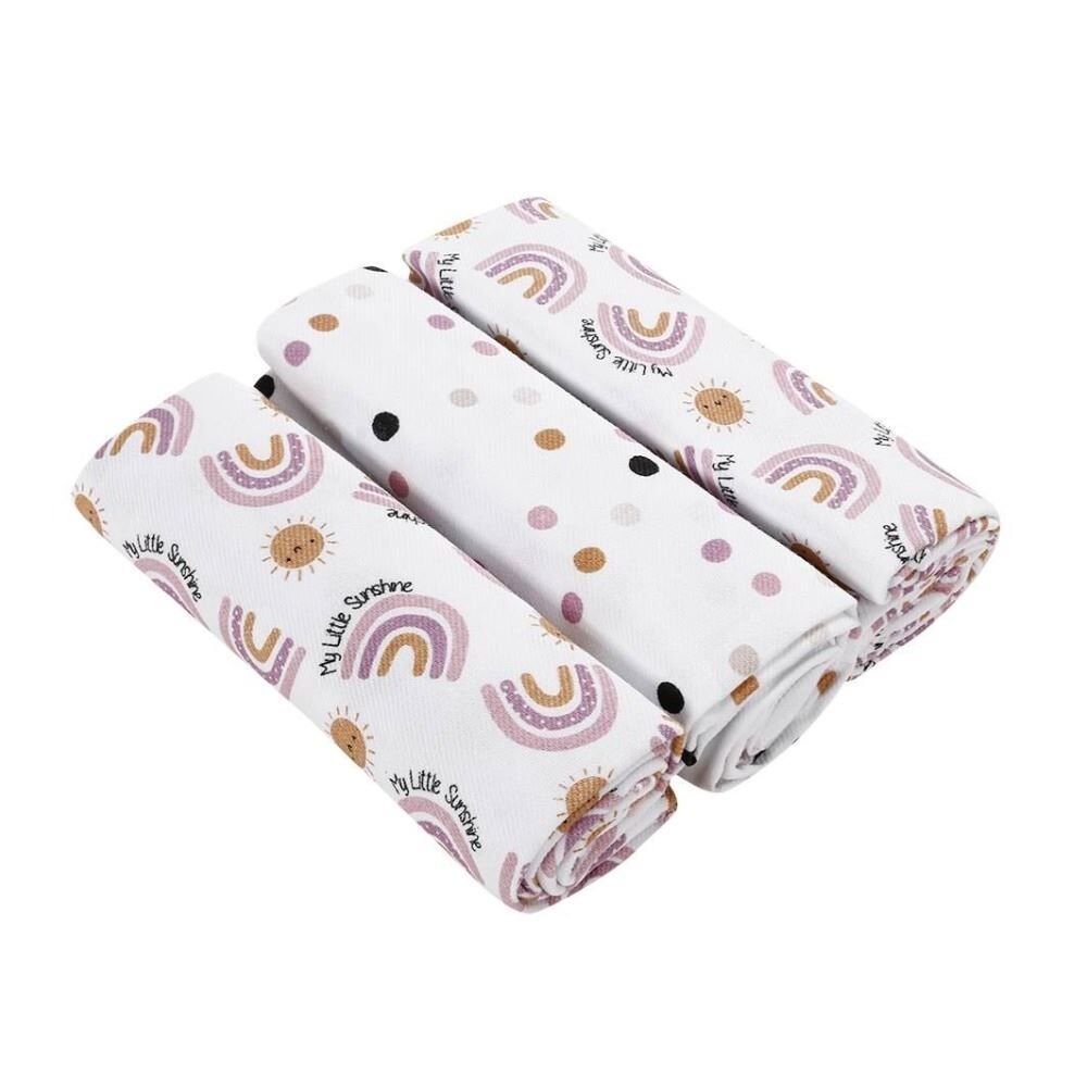 Kit Cueiro com 3 Peças 80X80cm Havan Baby - Arco-Íris